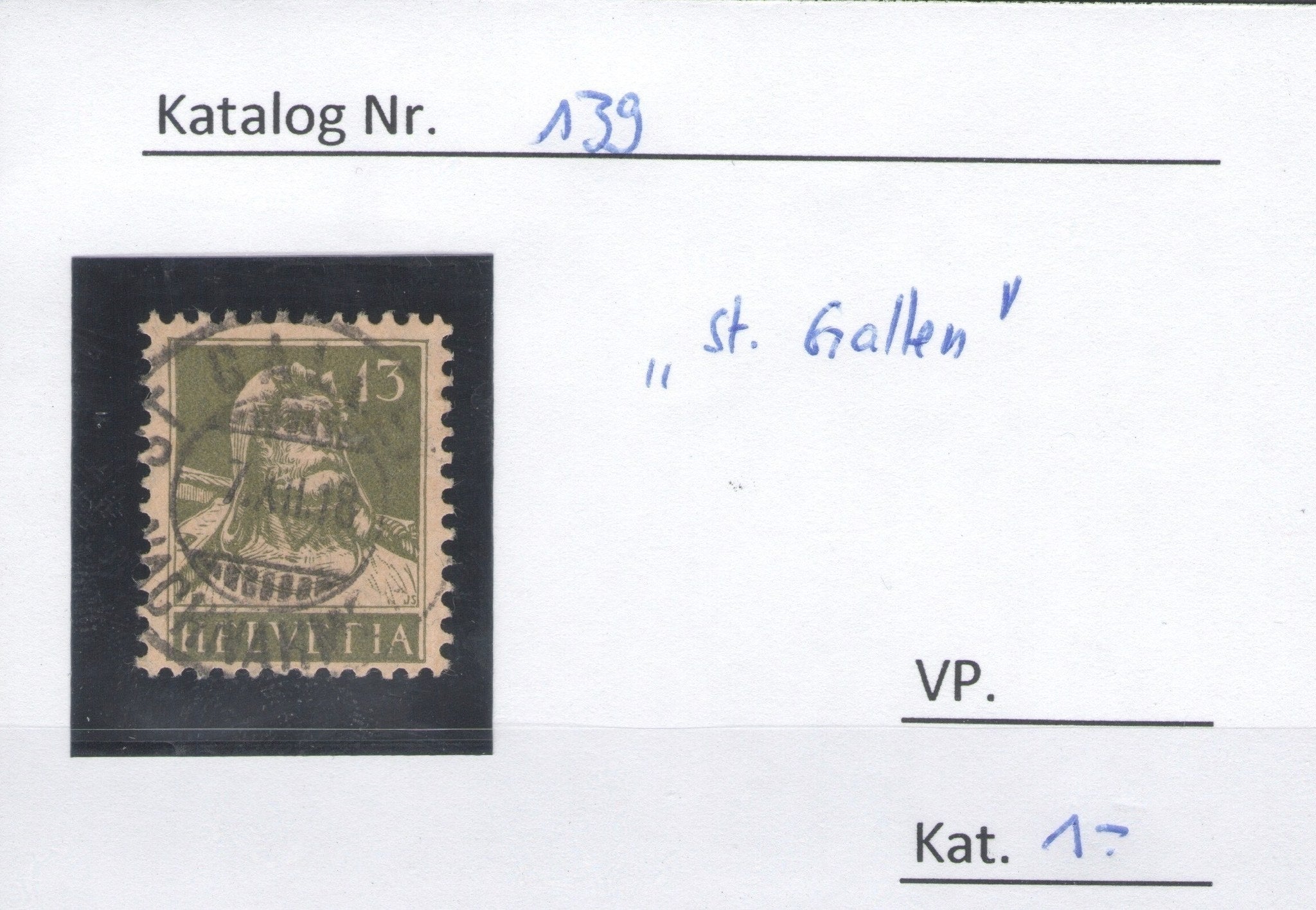 CH - Vollstempel - SBK Nr. 139 -  St. Gallen