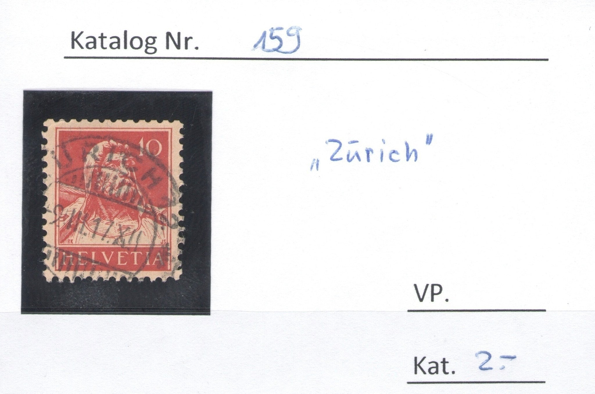 CH - Vollstempel - SBK Nr. 159 -  Zürich
