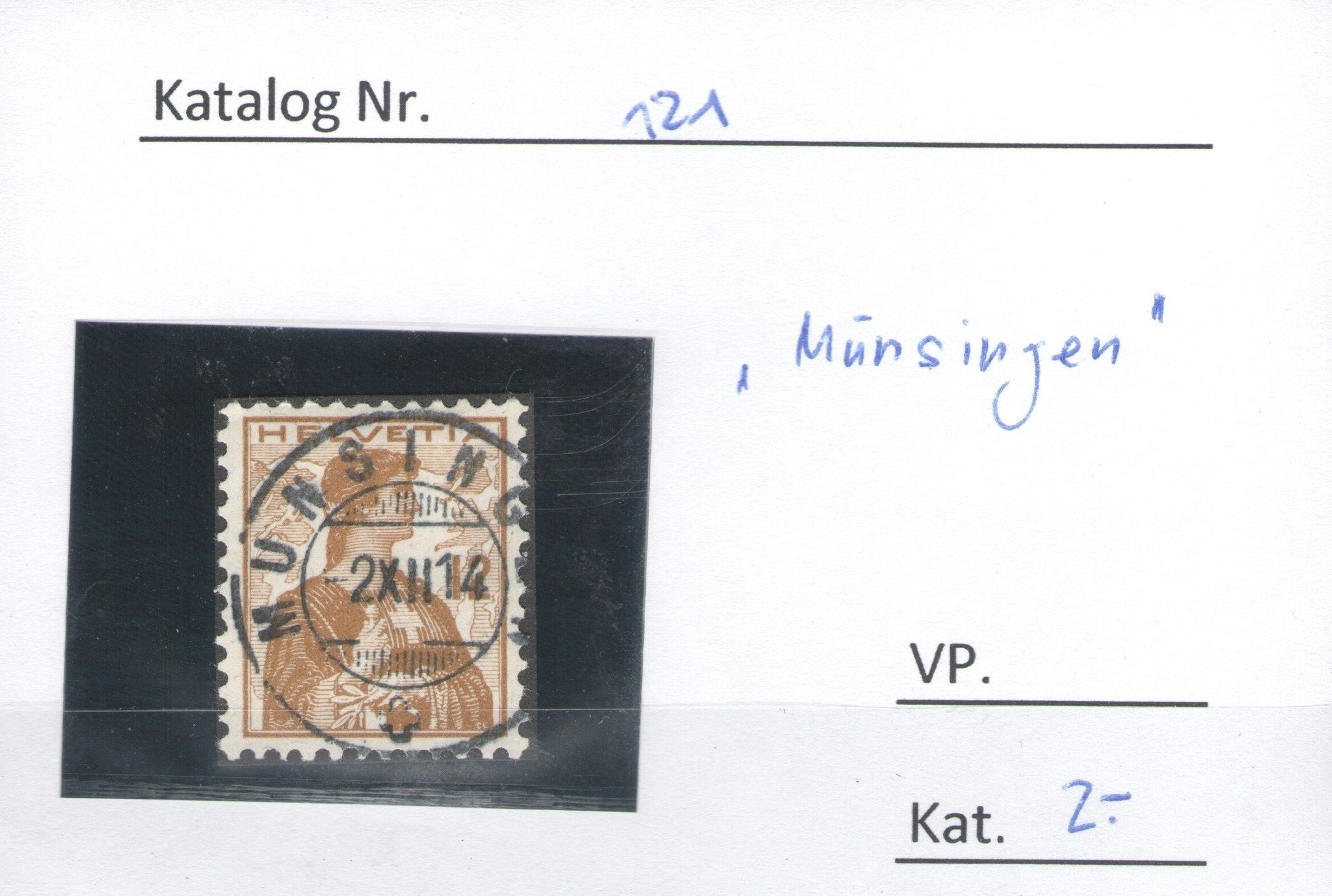 CH - Vollstempel - SBK Nr. 121 -  Münsingen