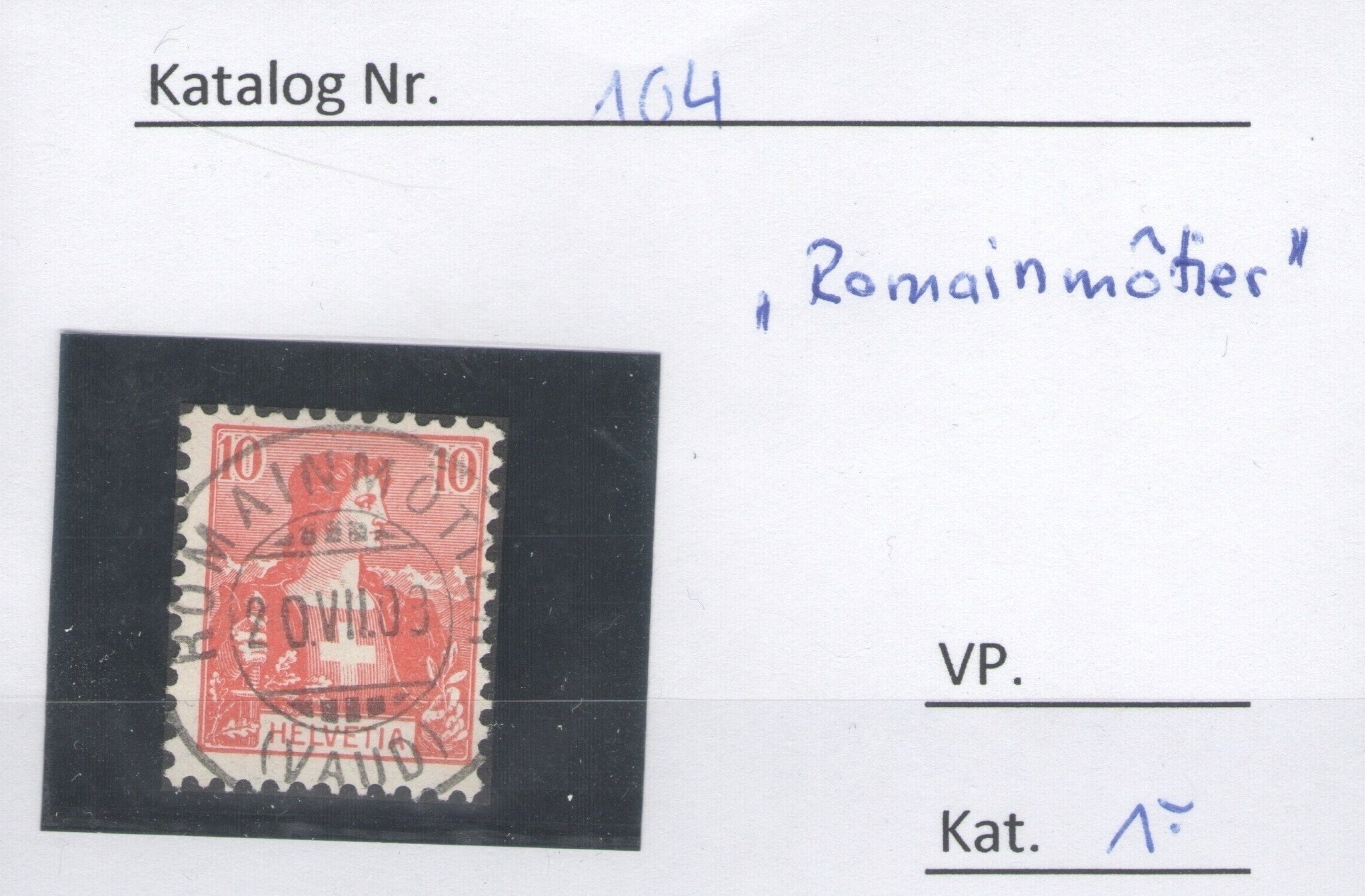 CH - Vollstempel - SBK Nr. 104 -  Romainmôtier