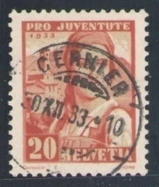 CH - Pro Juventute - SBK Nr. J67 - Stempel "Crenier"