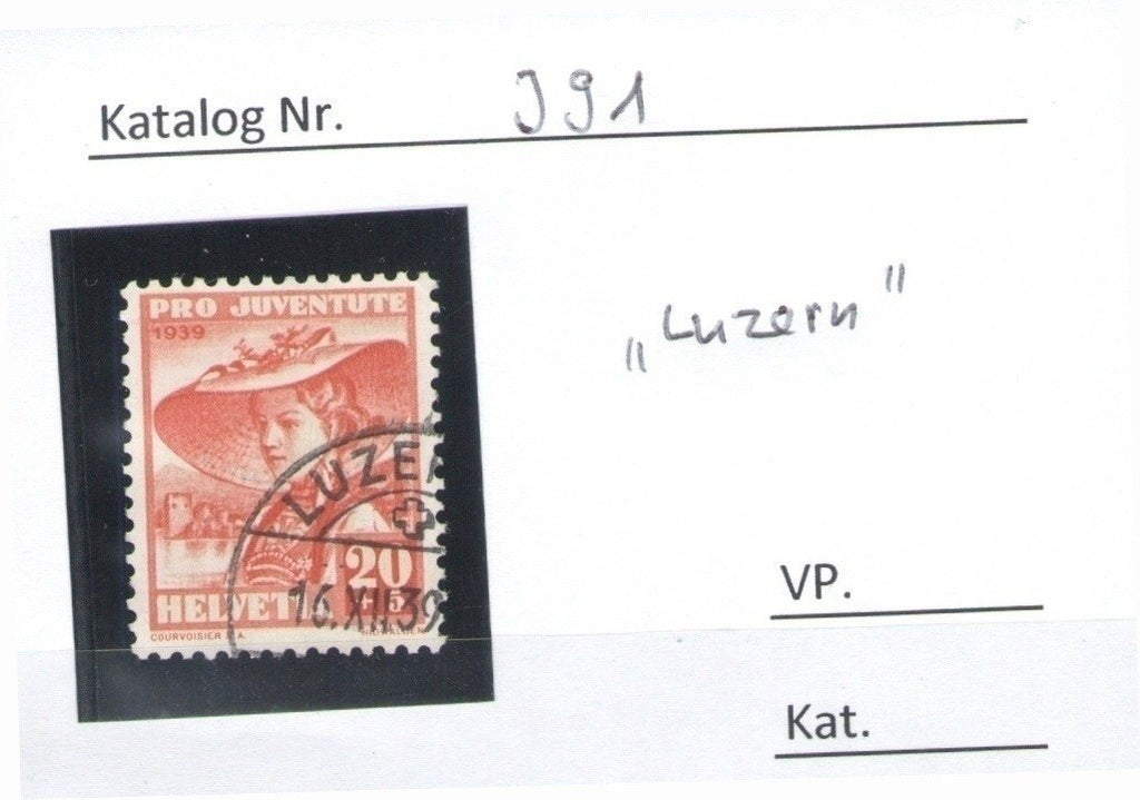 CH - Pro Juventute - SBK Nr. J91 - Stempel "Luzern"