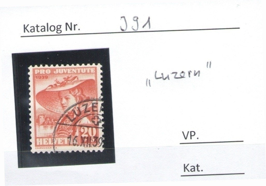 CH - Pro Juventute - SBK Nr. J91 - Stempel "Luzern"