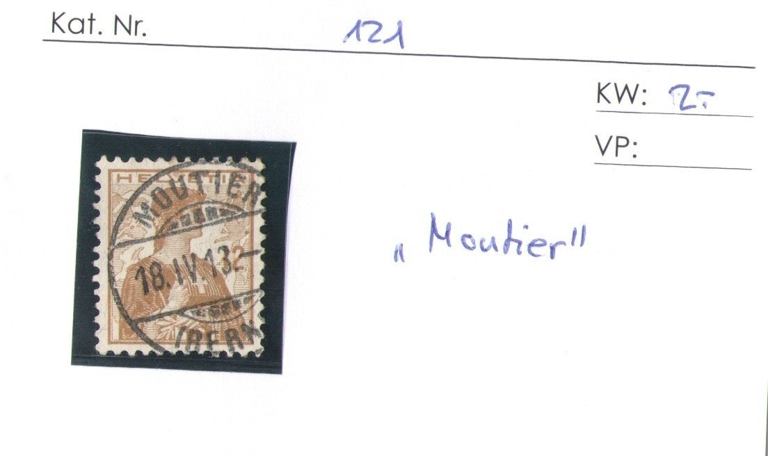CH - Vollstempel - SBK Nr. 121 -  Moutier