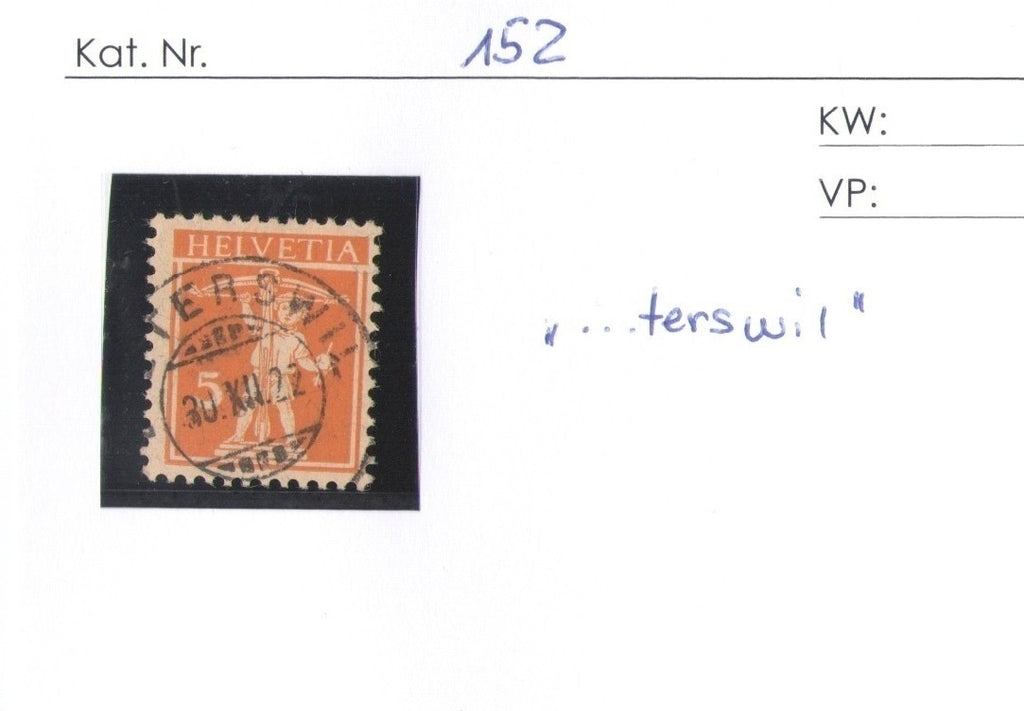 CH - Vollstempel - SBK Nr. 152 - Stempel "…terswil"