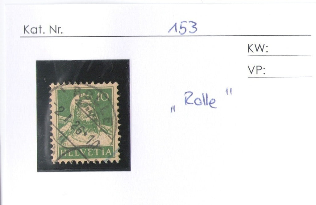CH - Vollstempel - SBK Nr. 153 -  Rolle