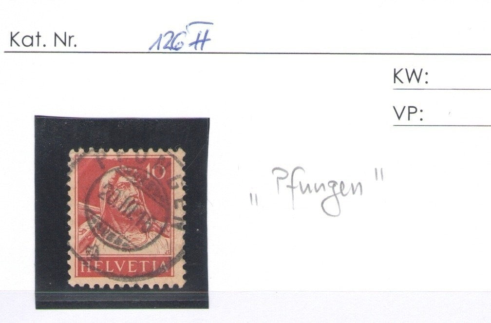 CH - Vollstempel - SBK Nr. 126II -  Pfungen