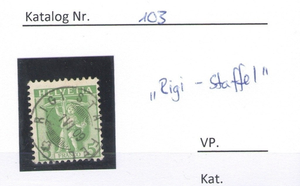 CH - Vollstempel - SBK Nr. 103 - Rigi - Staffel