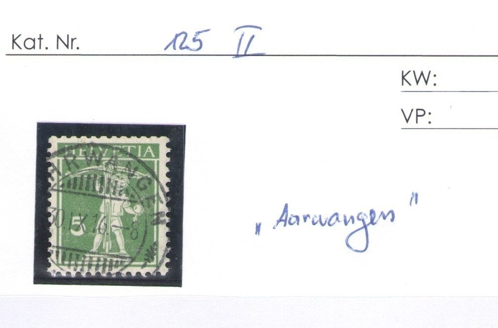 CH - Vollstempel - SBK Nr. 125II -  Aarwangen
