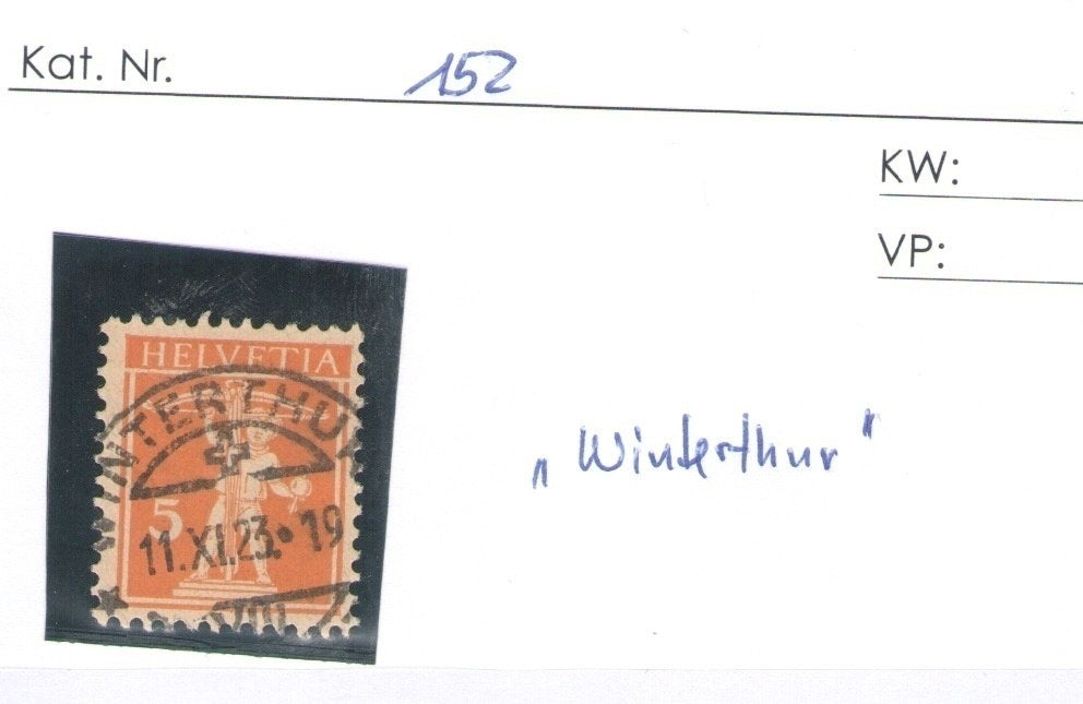 CH - Vollstempel - SBK Nr. 152 - Stempel Winterthur