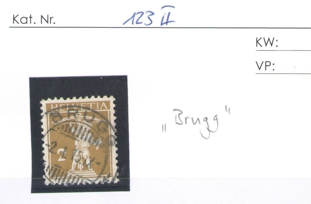 CH - Vollstempel - SBK Nr. 123II -  Brugg