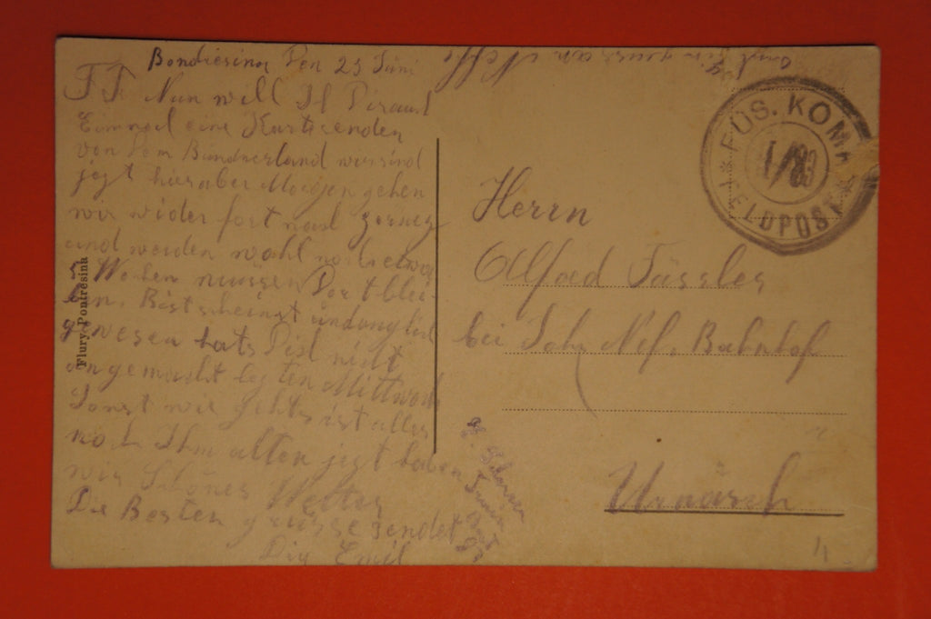 CH - Postkarte - Pontresina mit Schloss-Hôtel