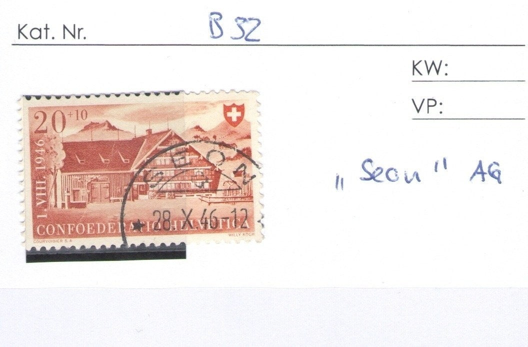 CH - Pro Patria - SBK Nr. B32 - Stempel Seon AG