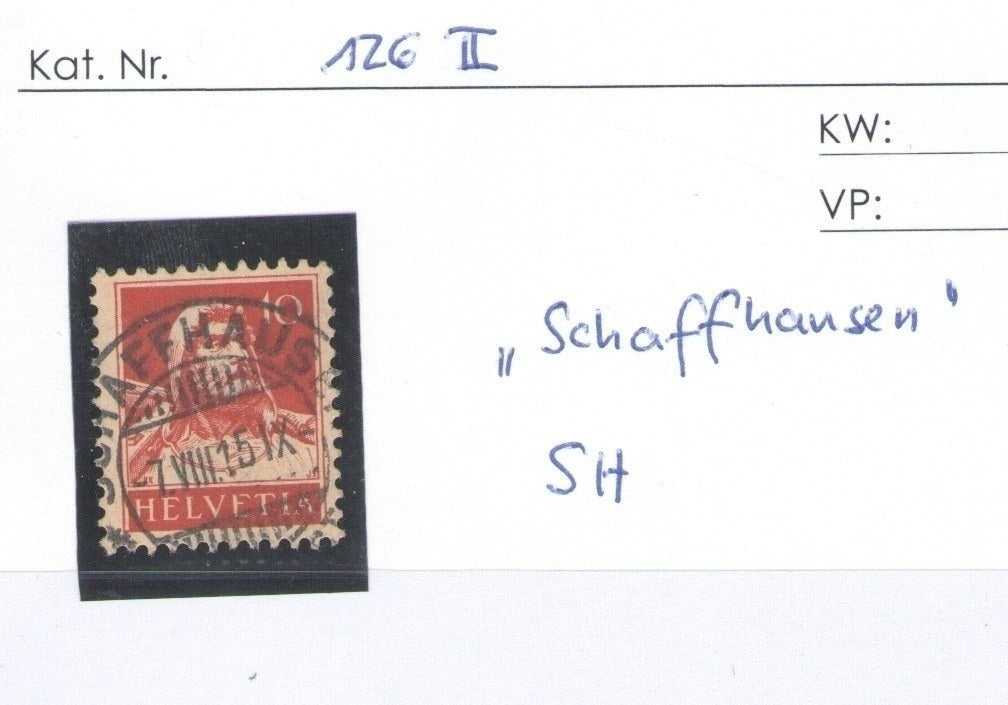 CH - Vollstempel - SBK Nr. 126II -  Schaffausen
