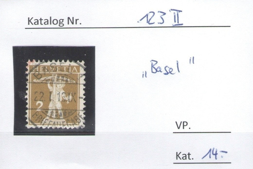 CH - Vollstempel - SBK Nr. 123II -  Basel