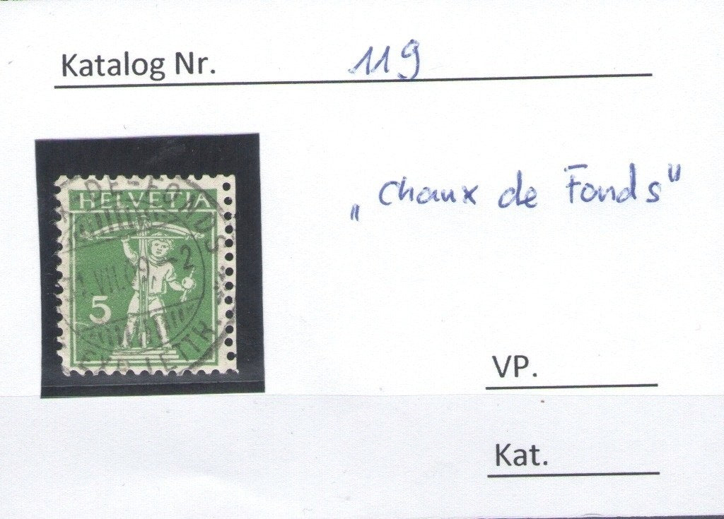 CH - Vollstempel - SBK Nr. 119 -  Chaux de Fonds