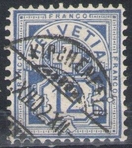 CH - Ziffermuster - SBK Nr. 62A - Stempel "Kirchlerau"