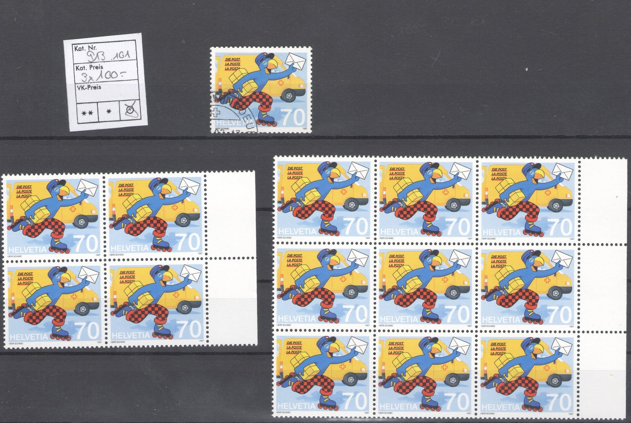 CH - Abarten - SBK Nr. 913.1.01 - blauber Punkt b. Schnabel