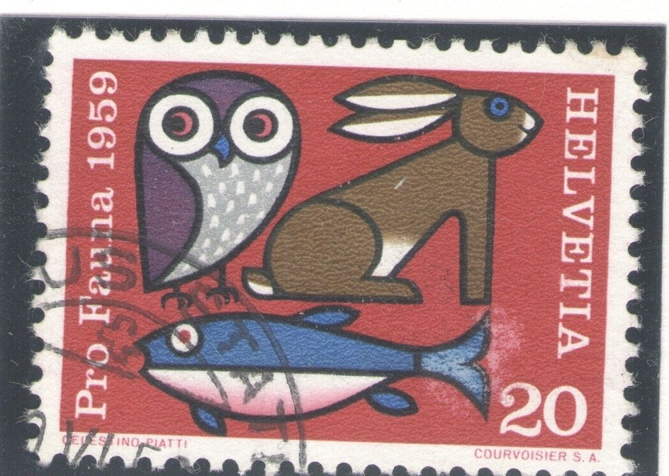 CH - Abarten - SBK Nr. 345 - Farbverschm. Fisch