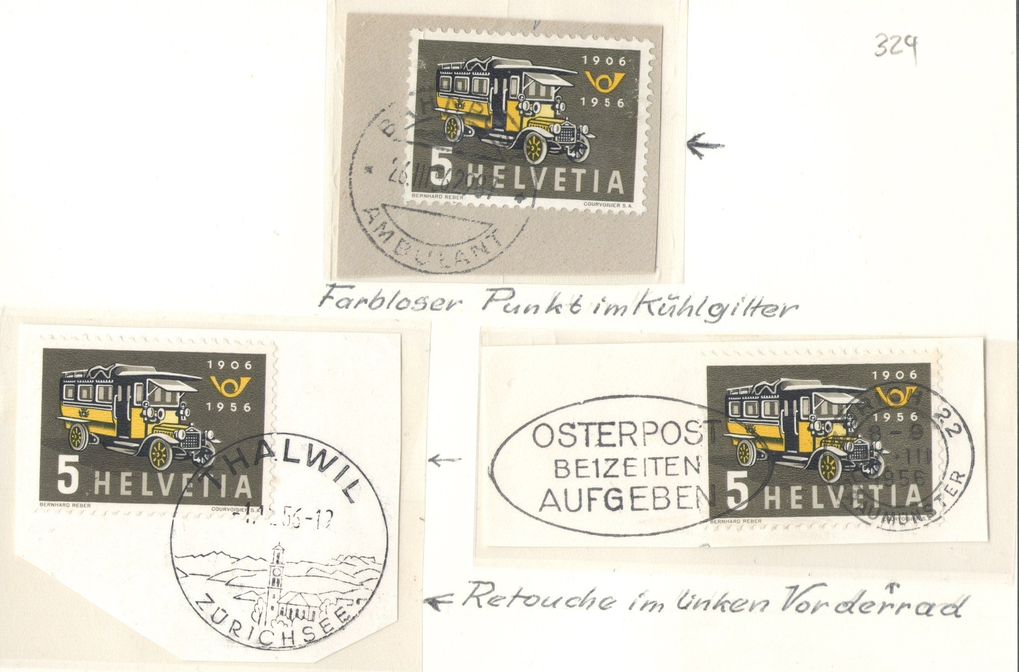 CH - Abarten - SBK Nr. 324 - kleines Abartenlos