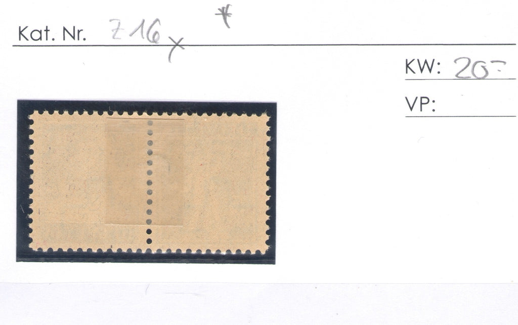 CH - Zusammenhängende - SBK Nr. Z16y *
