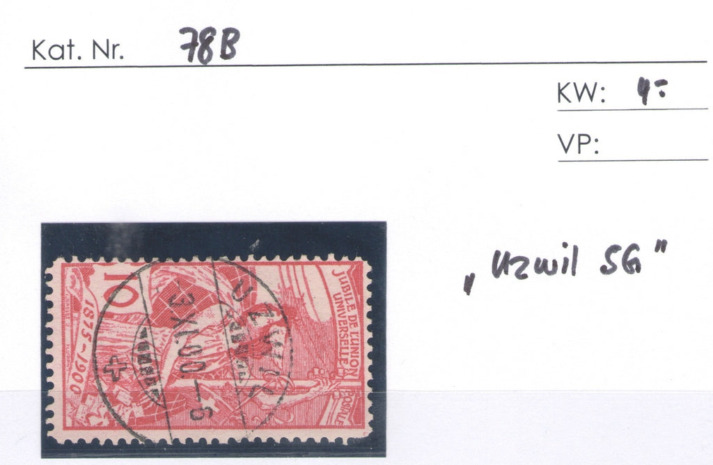 CH - UPU - SBK Nr. 78B - Uzwil SG