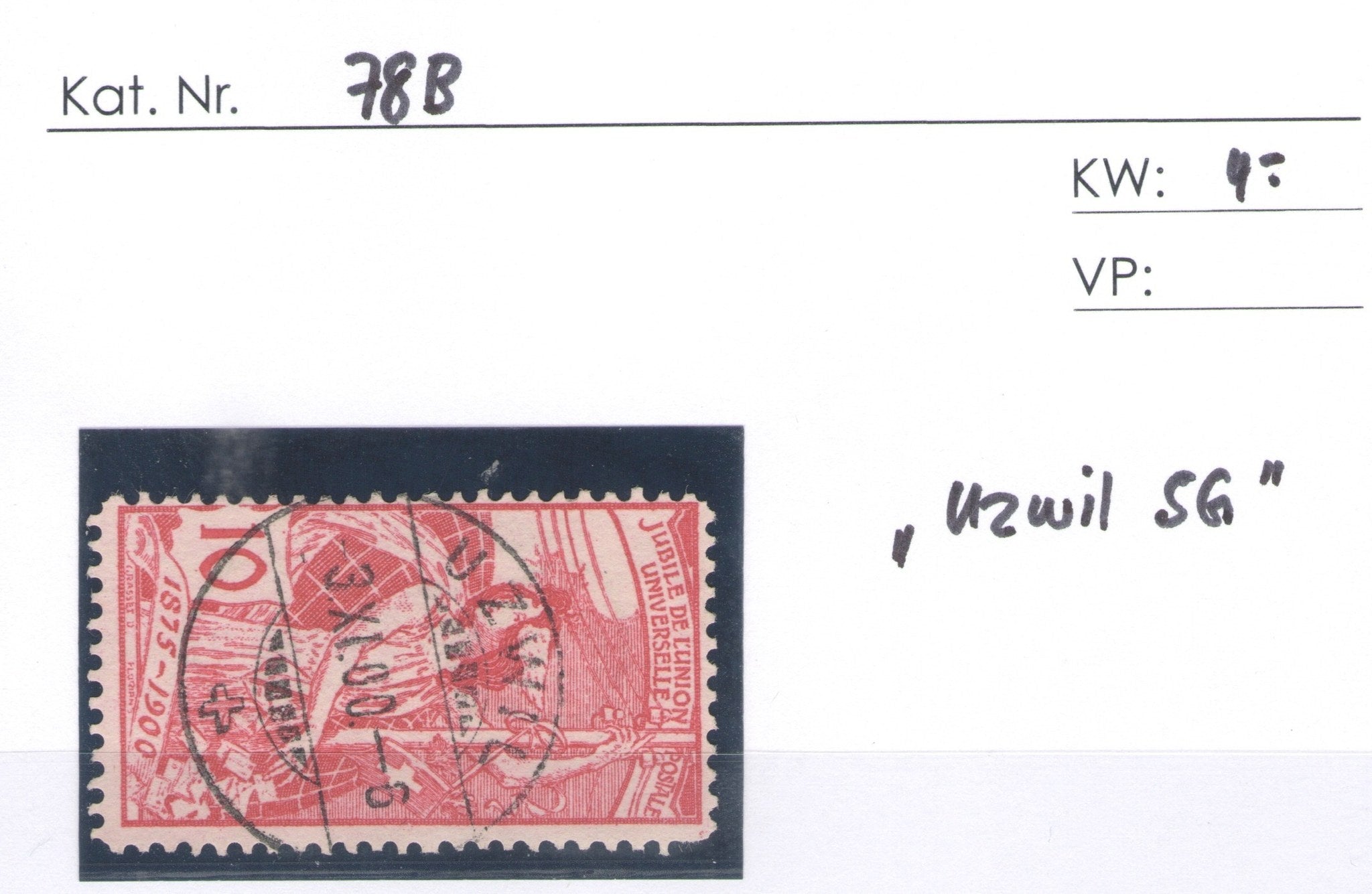 CH - UPU - SBK Nr. 78B - Uzwil SG