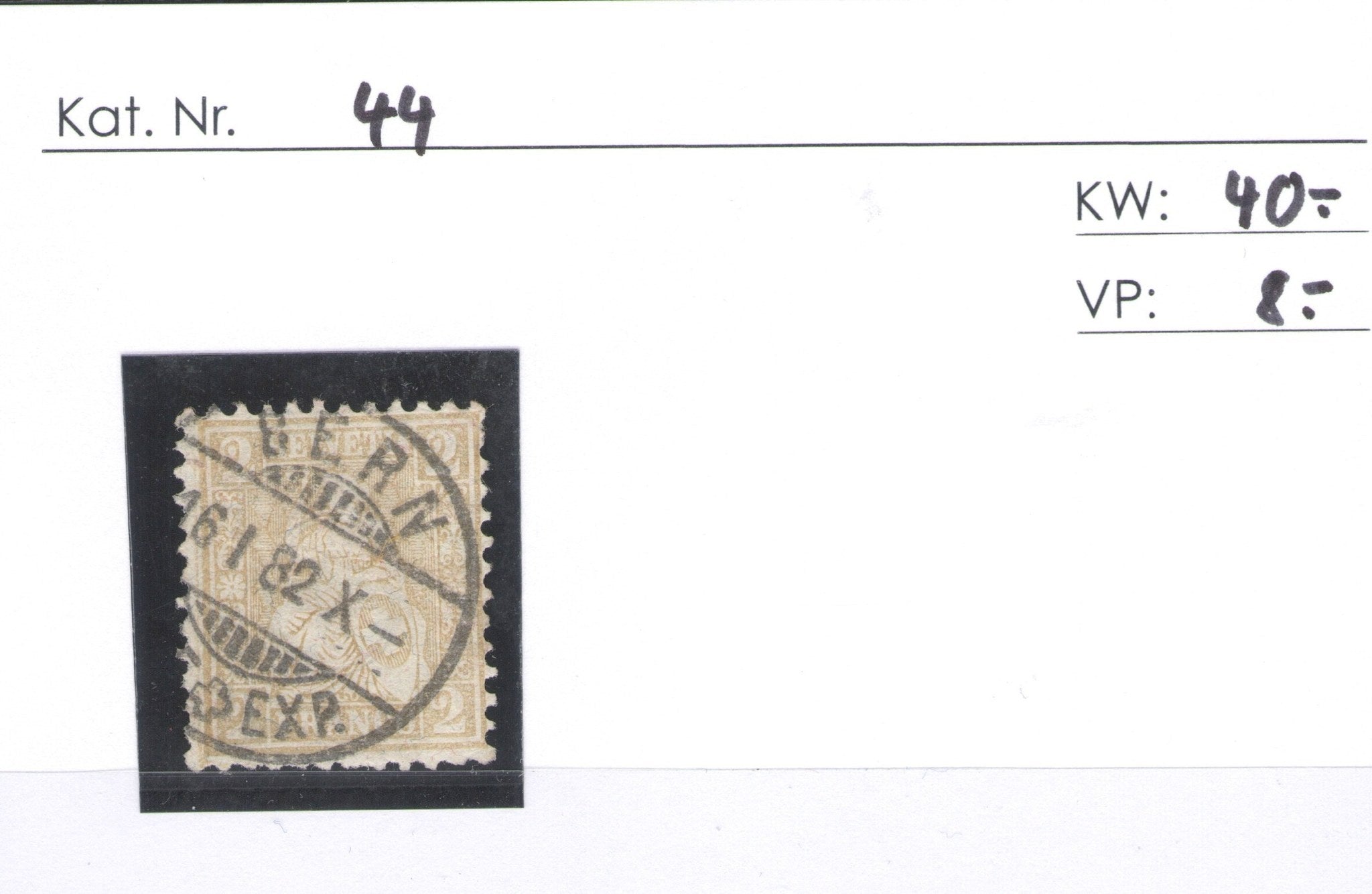 CH - Sitz. Helvetia - SBK Nr. 44 - Bern