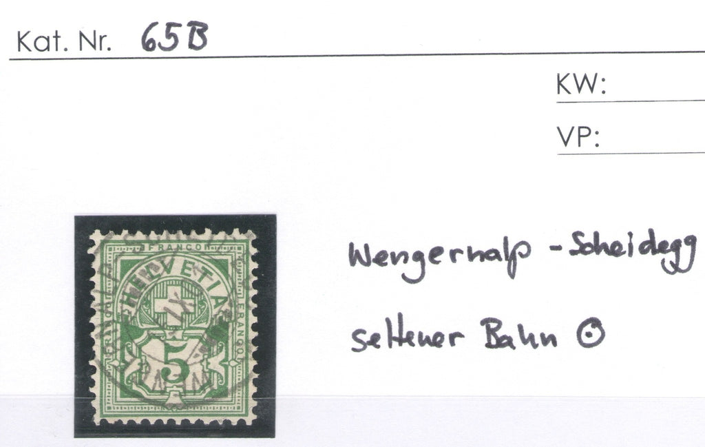 CH - Ziffermuster - SBK Nr. 65B - Wengeralp - Scheidegg RRR