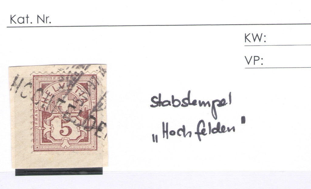 CH - Ziffermuster - SBK Nr. 60 - Stabstempel Hochfelden
