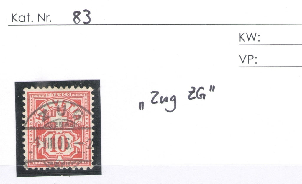 CH - Ziffermuster - SBK Nr. 83 - Zug ZG