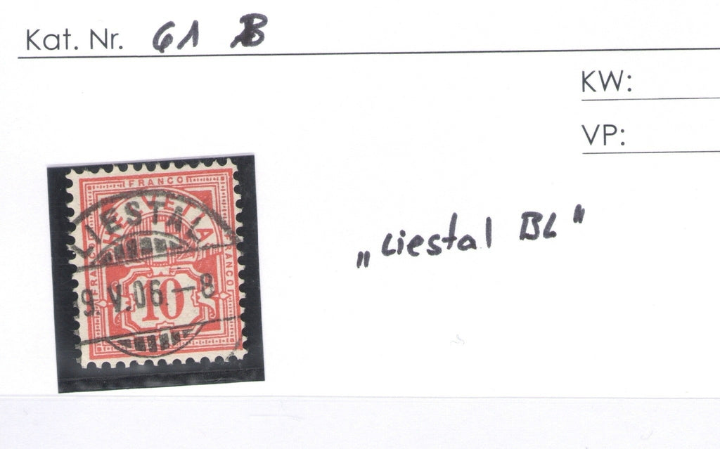 CH - Ziffermuster - SBK Nr. 61B - Liestal BL