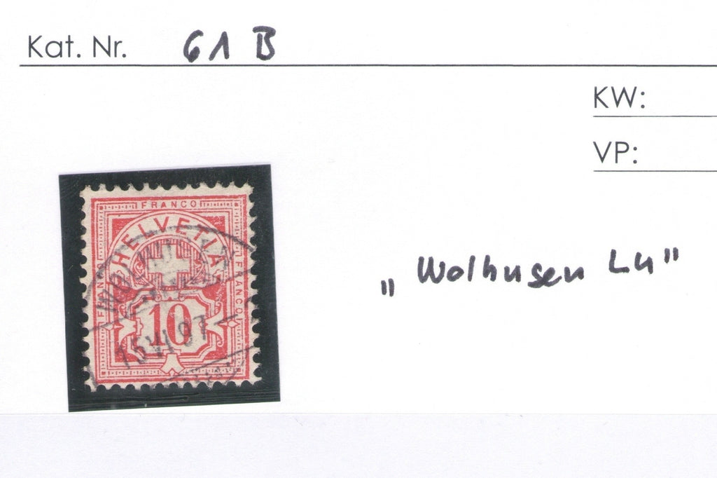 CH - Ziffermuster - SBK Nr. 61B - Wolhusen LU