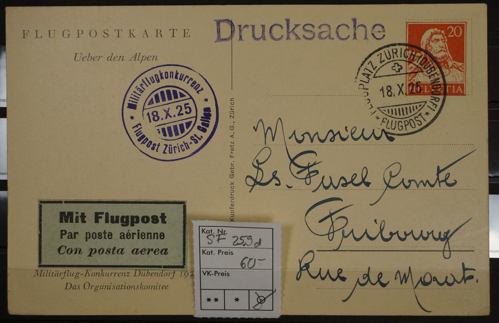 CH - Flugpost - Sonderflug - SF 25.9d