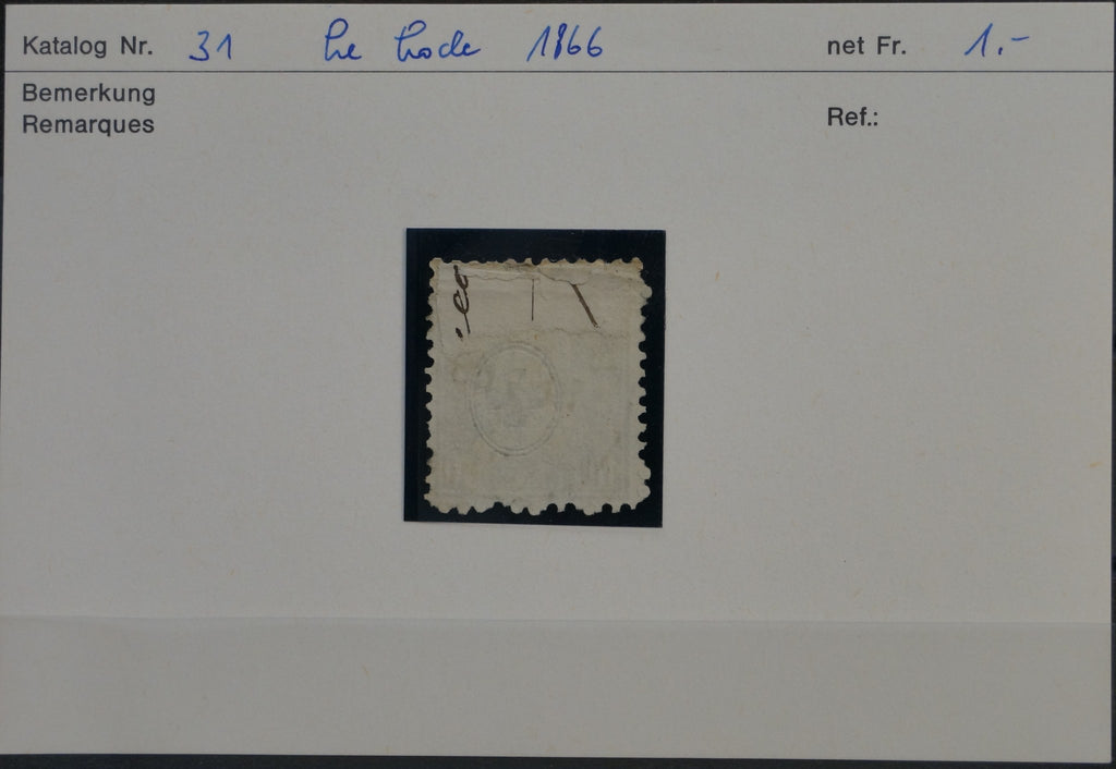 CH - Sitz. Helvetia - SBK Nr. 31 - Vollstempel Le Locle