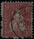 CH - Sitz. Helvetia - SBK Nr. 38 - Aigle unt. RL doppelt