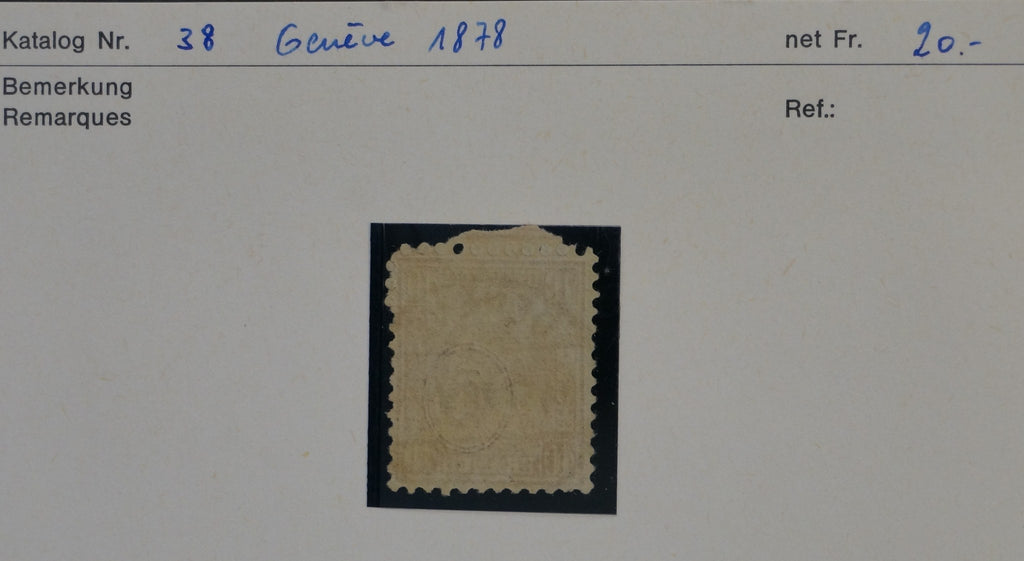 CH - Sitz. Helvetia - SBK Nr. 38 - Genéve