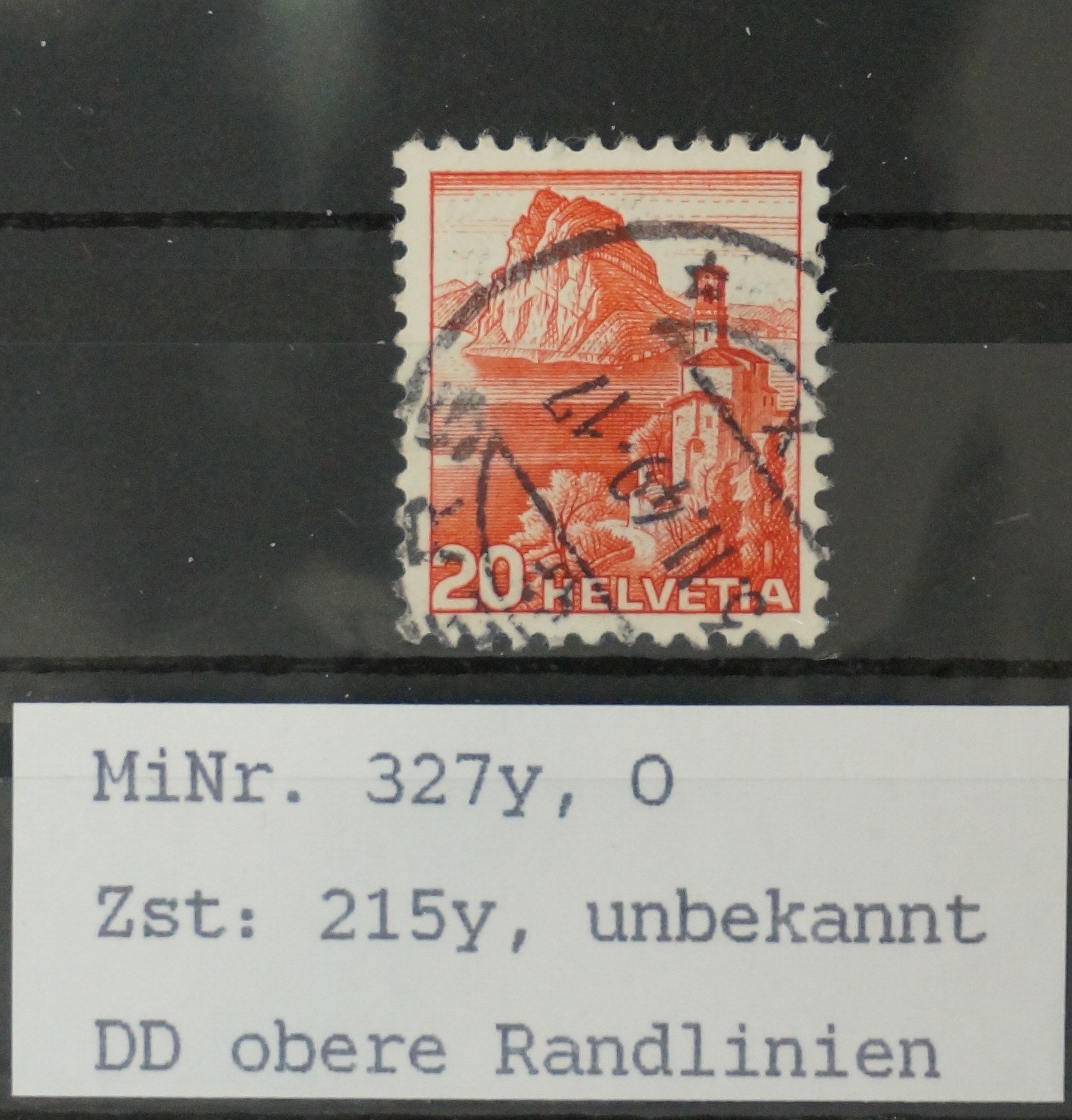 CH - Abarten - SBK Nr. 215y - Doppeldruck obere Randlinien