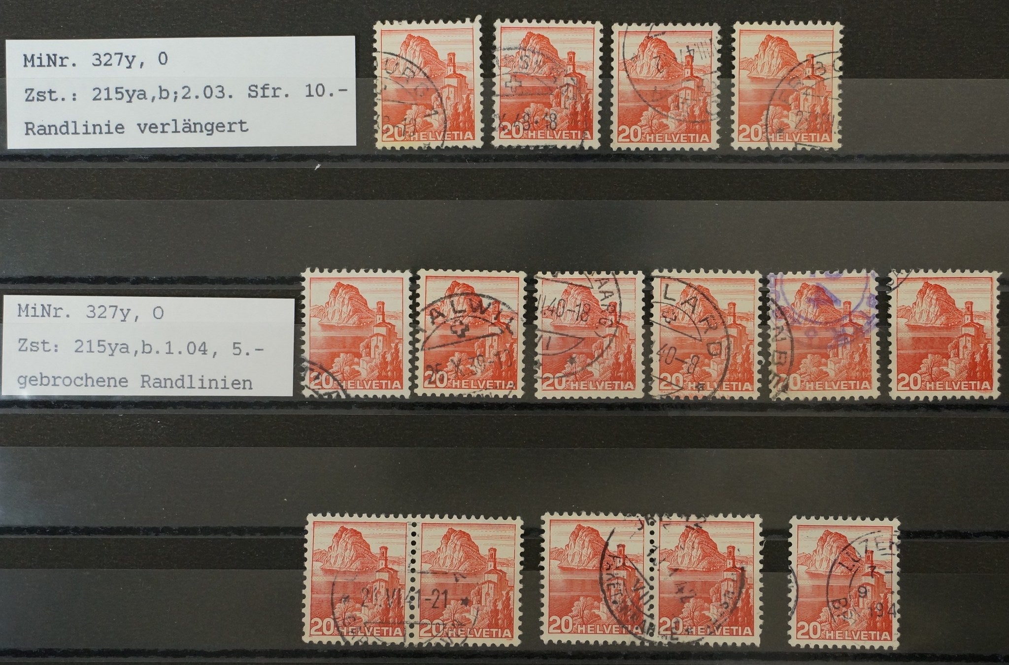 CH - Abarten - Abartenlos - SBK Nr. 215ya