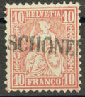 CH - Sitz. Helvetia - SBK Nr. 38 - Stabstempel…SCHONE…