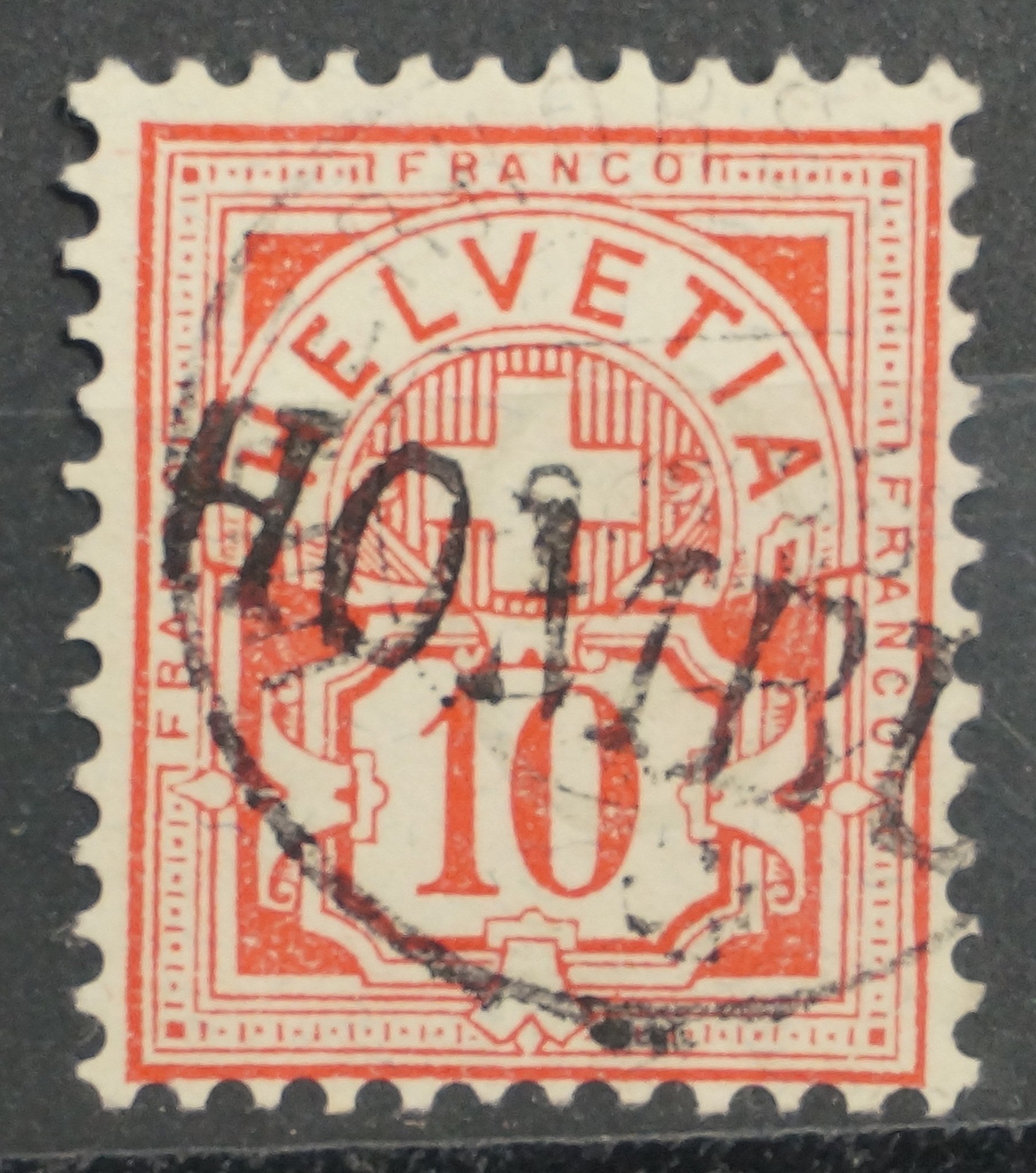 CH - Ziffermuster - SBK Nr. 61B - Stabstempel "Hombe…."