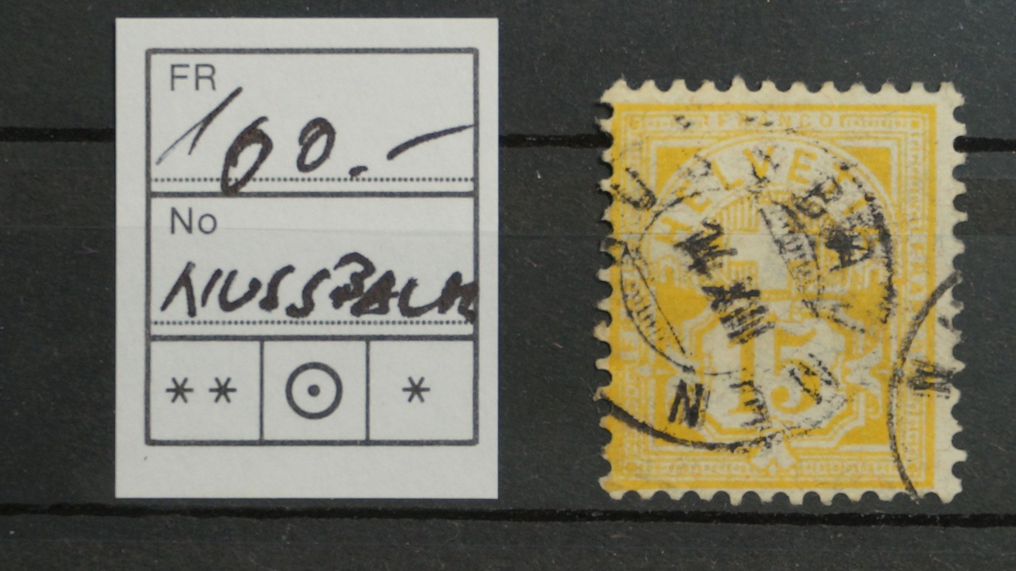 CH - Ziffermuster - SBK Nr. 63A - Nussbaumen AG