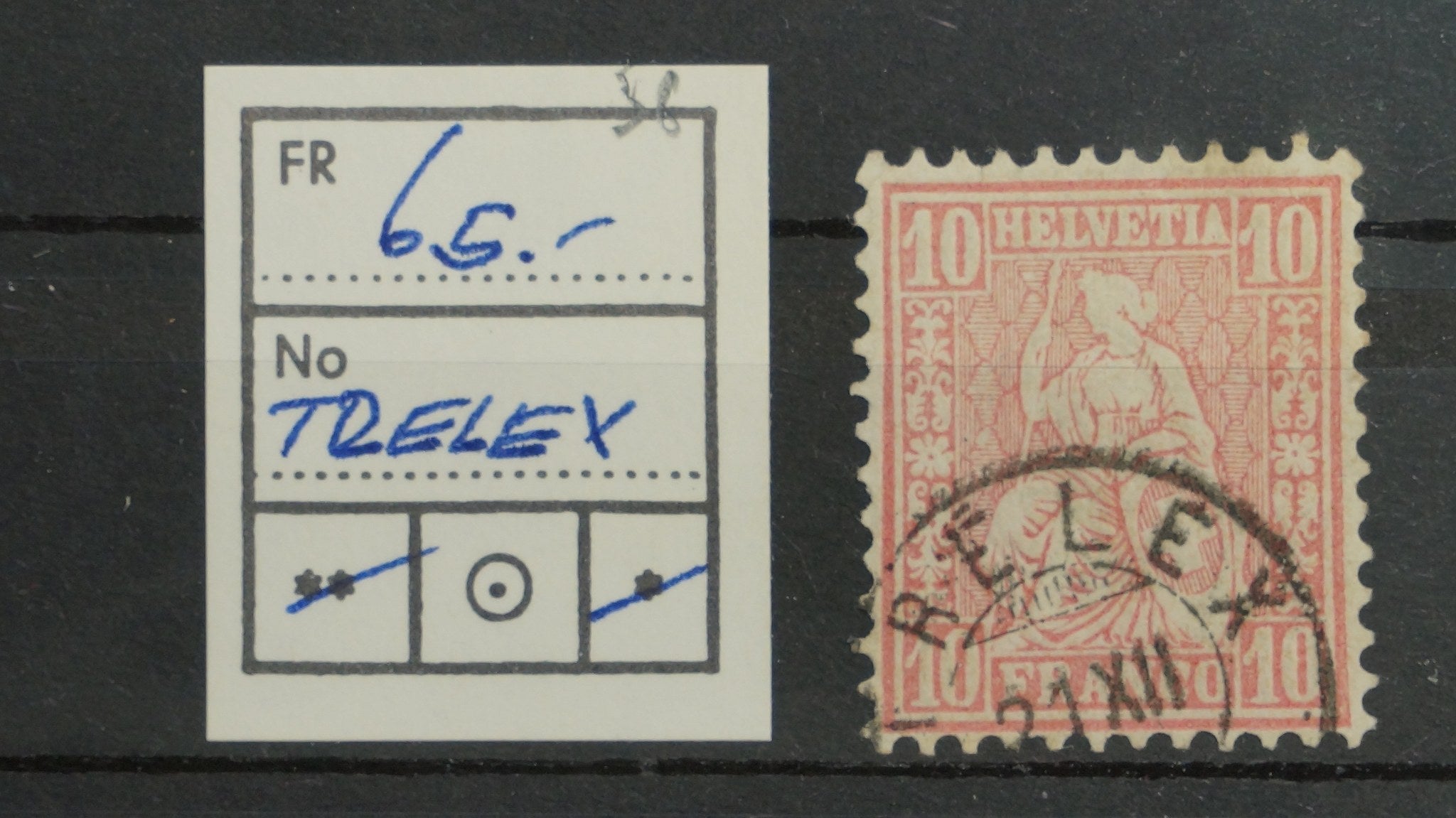 CH - Sitz. Helvetia - SBK Nr. 46 - Stempel "Trelex"