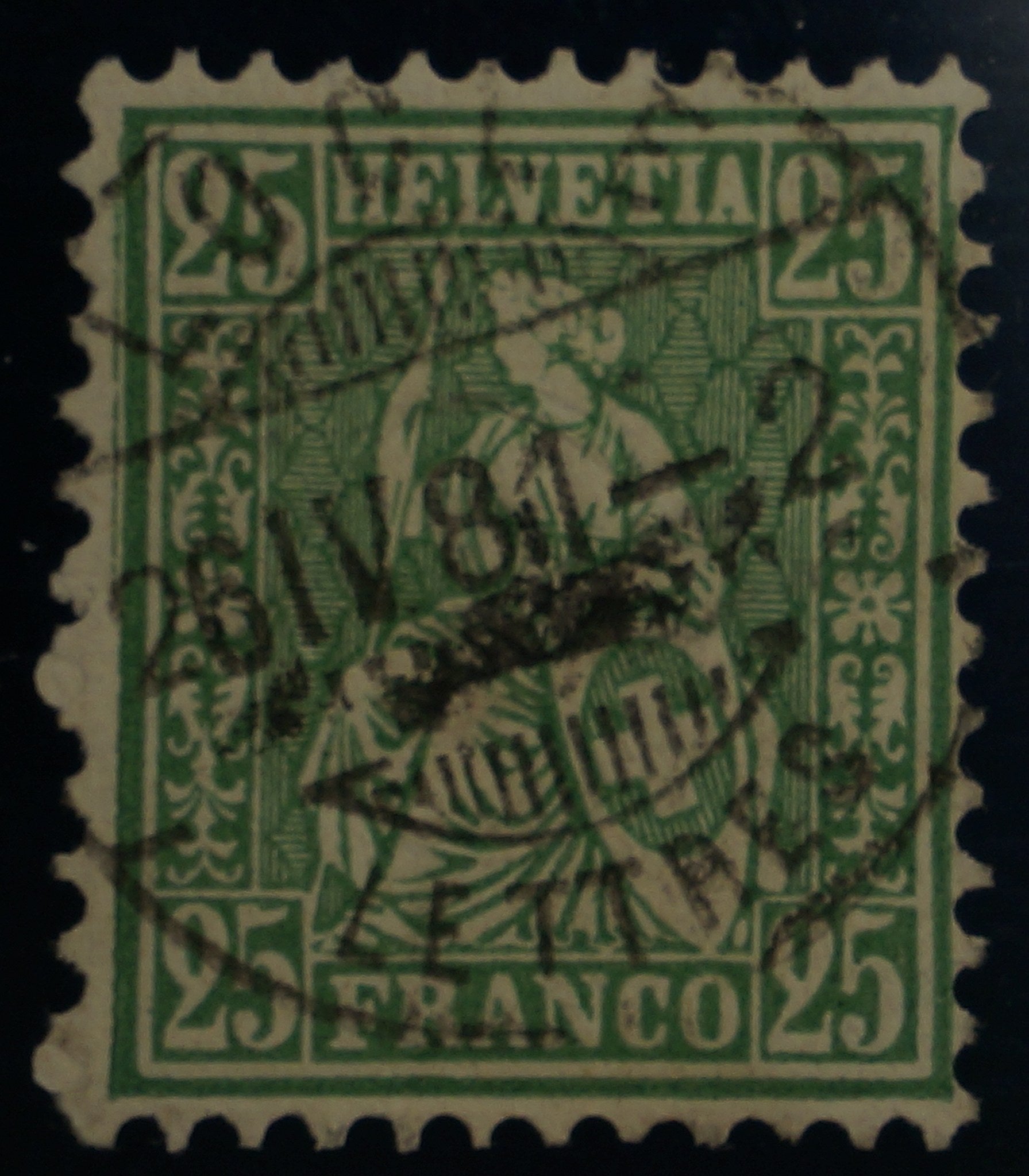 CH - Sitz. Helvetia - SBK Nr. 40 - Vollstempel Locle