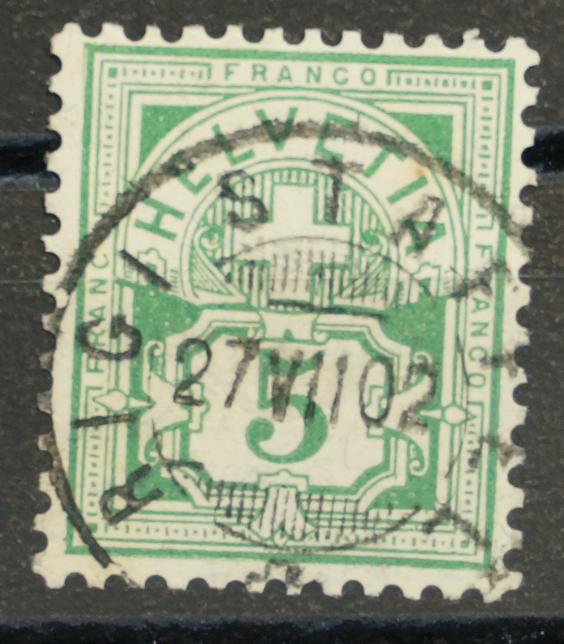 CH - Ziffermuster - SBK Nr. 65B - Vollstempel Rigi Staffel
