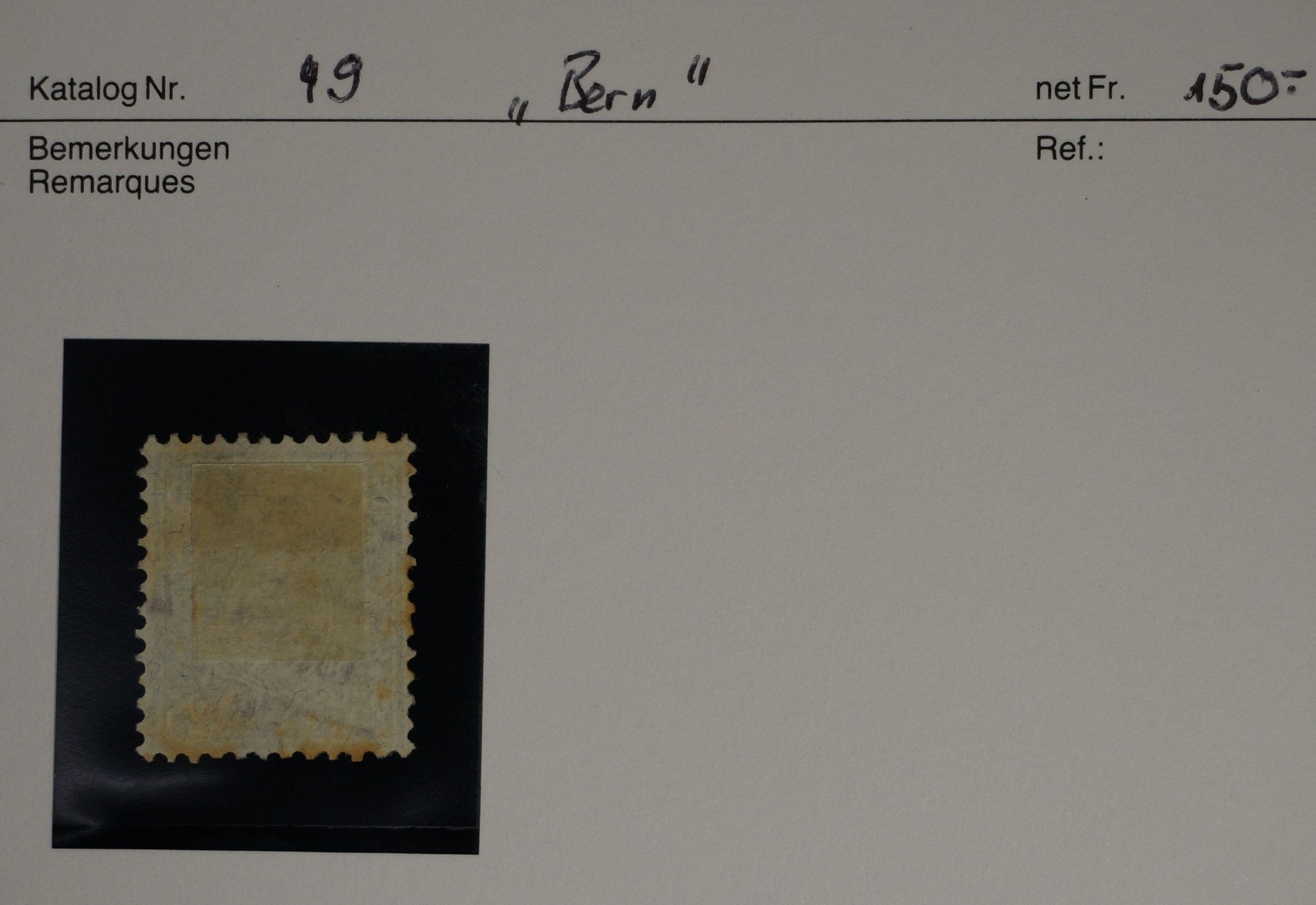 CH - Sitz. Helvetia - SBK Nr. 49 - Vollstempel Bern