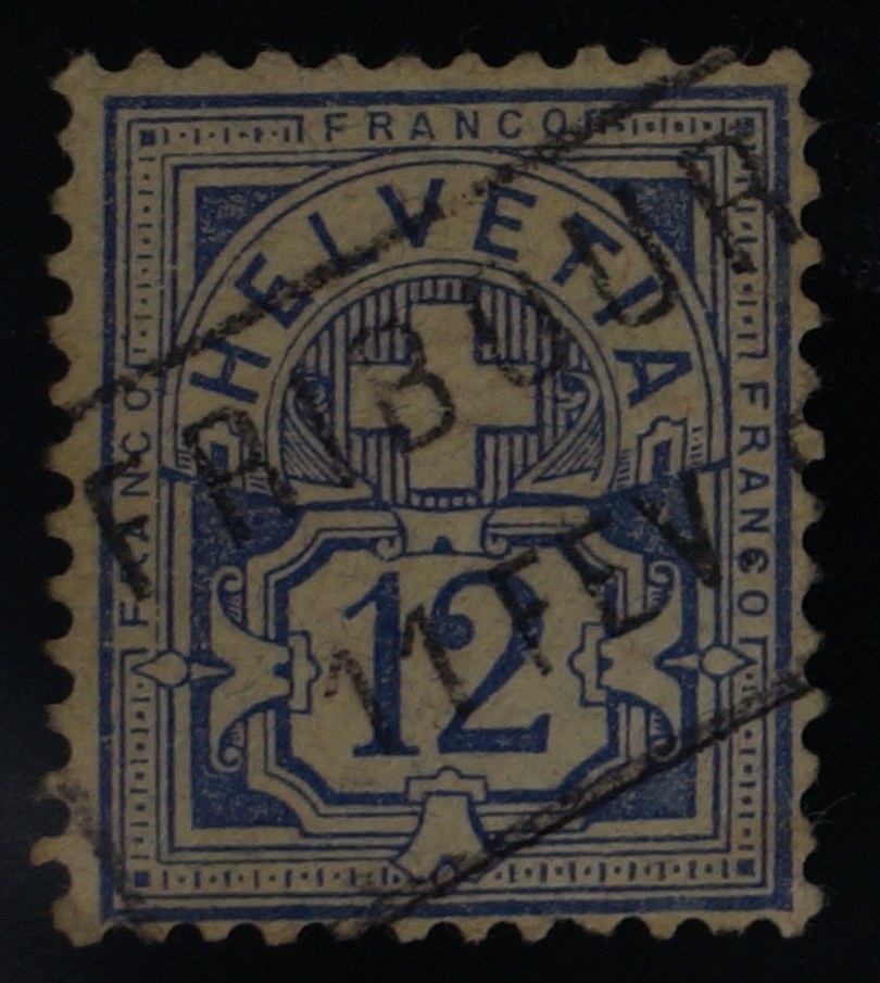 CH - Ziffermuster - SBK Nr. 62B - Stabstempel "Fribourg FR"