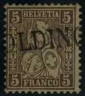CH - Sitz. Helvetia - SBK Nr. 45 mit Stabstempel