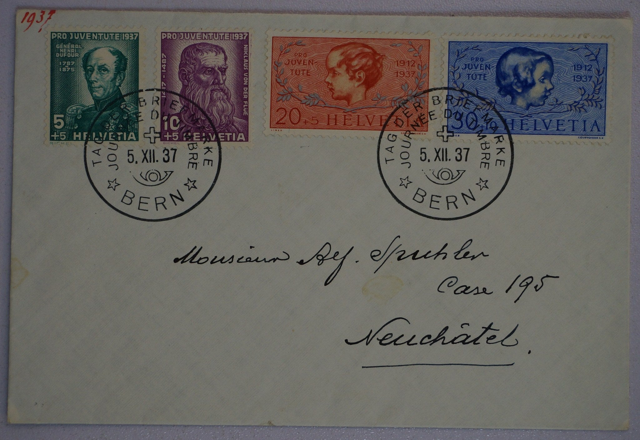 CH - Pro Juventute - 1937+1938 Satzbriefe - Neuchatel - TOP