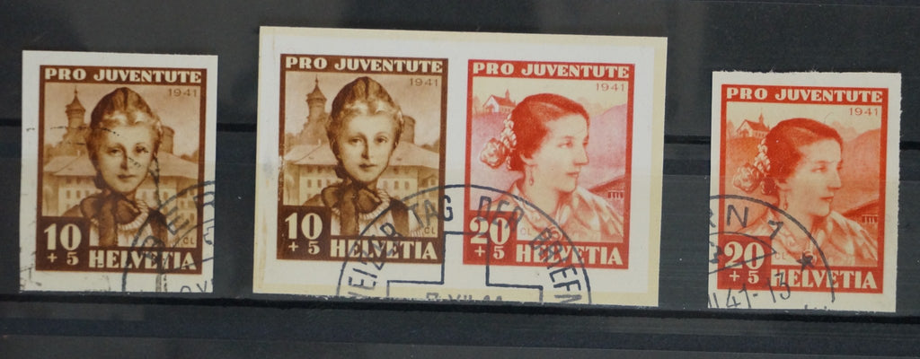 CH - Pro Juventute - Sonderblock 1941 Ausschnitte - signiert